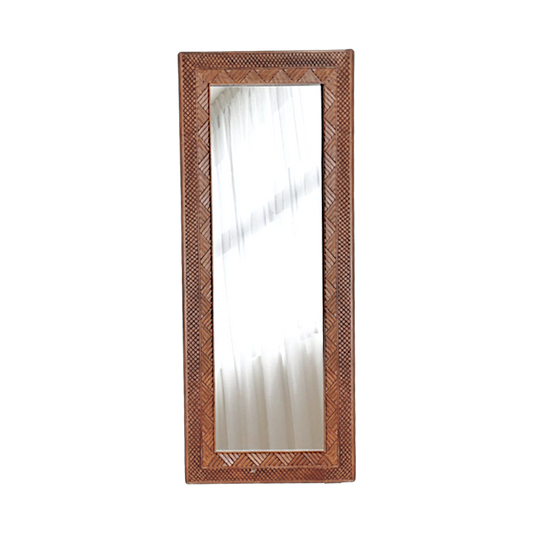 Manado Walnut Brown Carved Mirror
