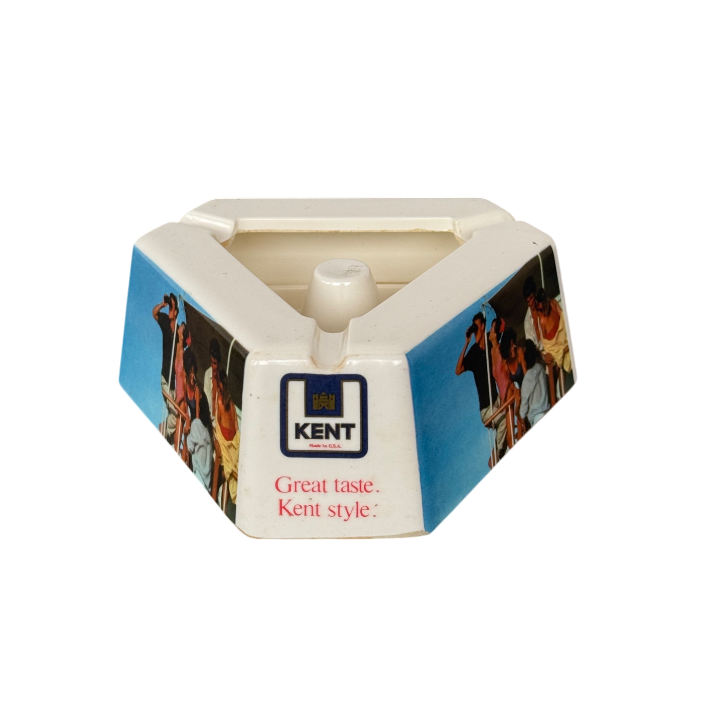 White vintage Kent ashtray
