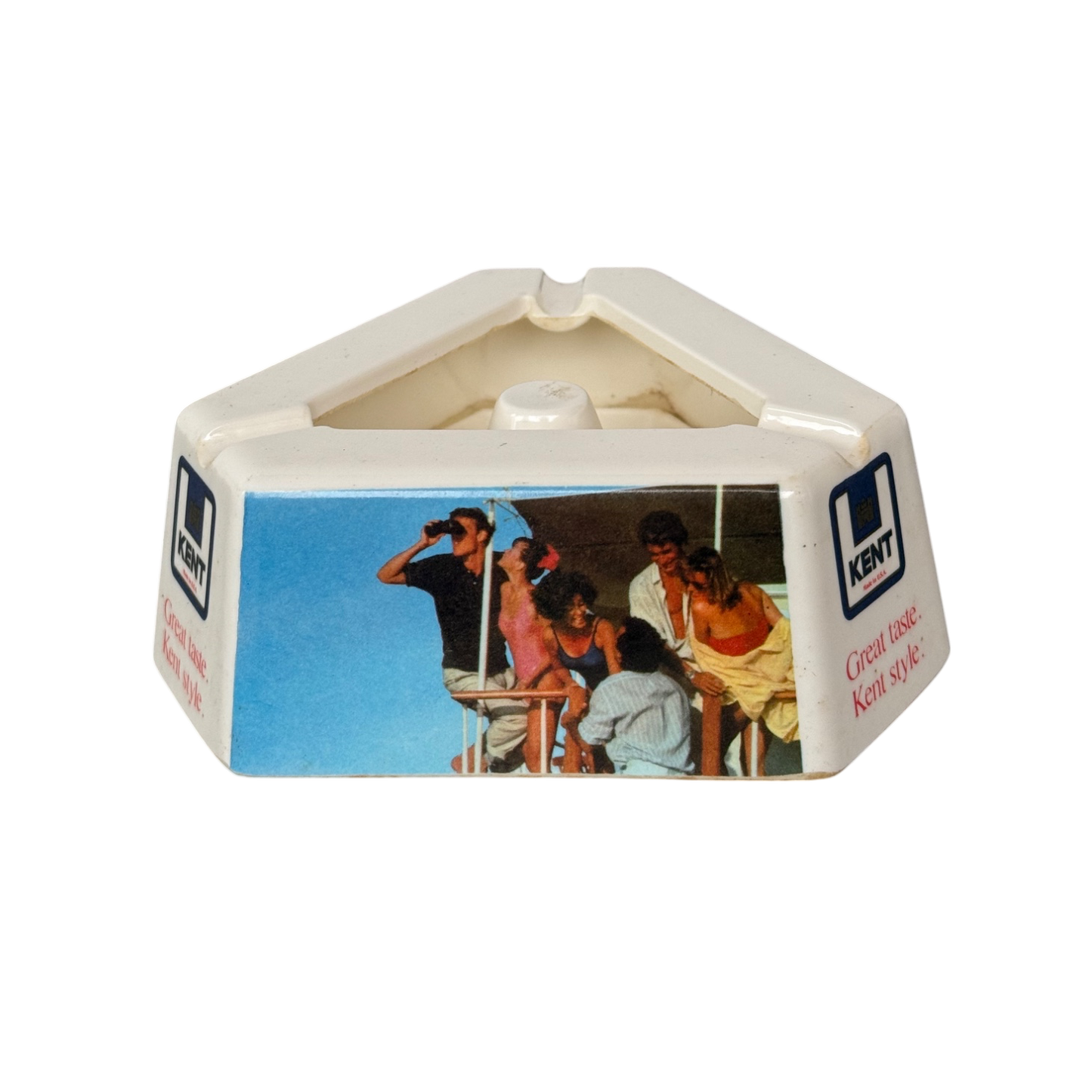 White vintage Kent ashtray