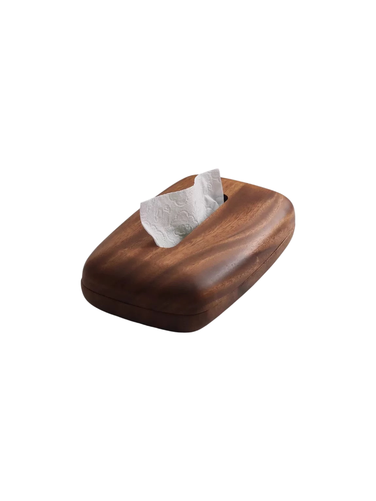 Wooden tissue box