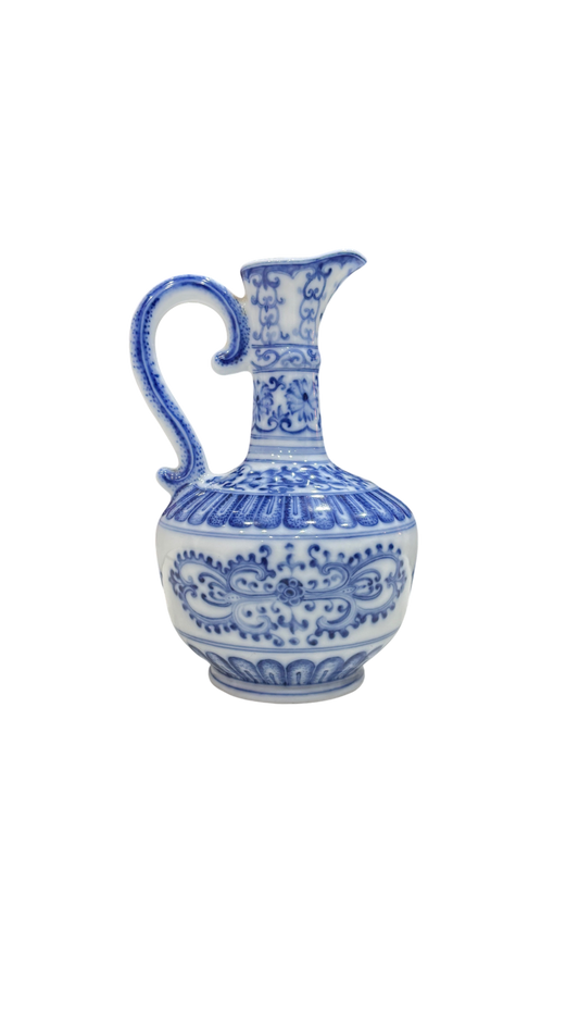Blue and white ceramic vase