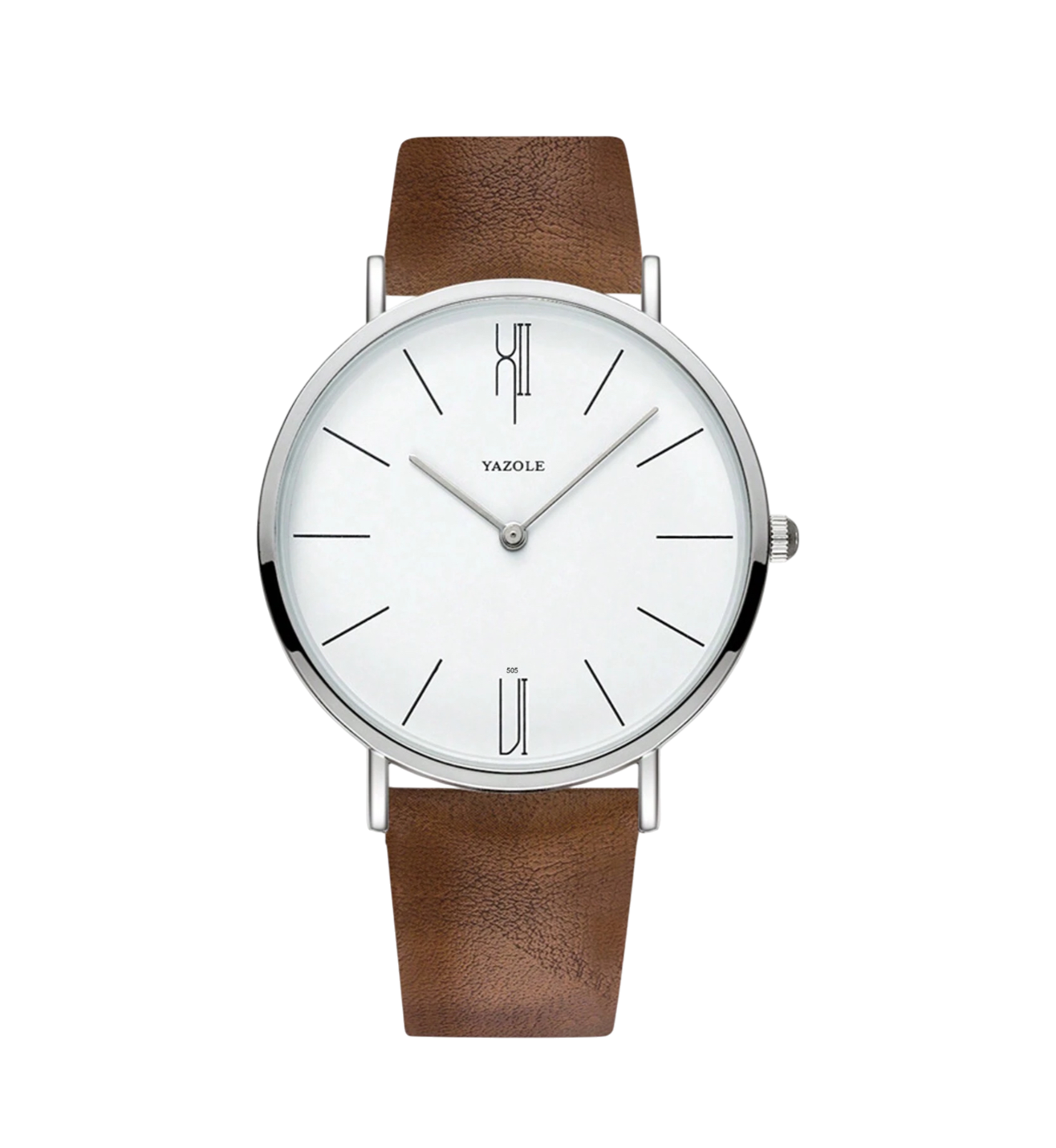 Brown leather watch