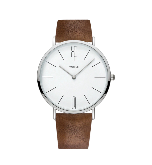 Brown leather watch