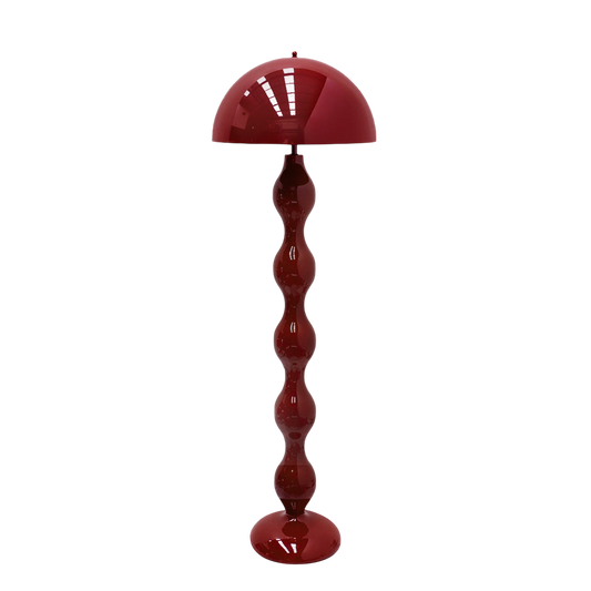 Red wavy floor lamp