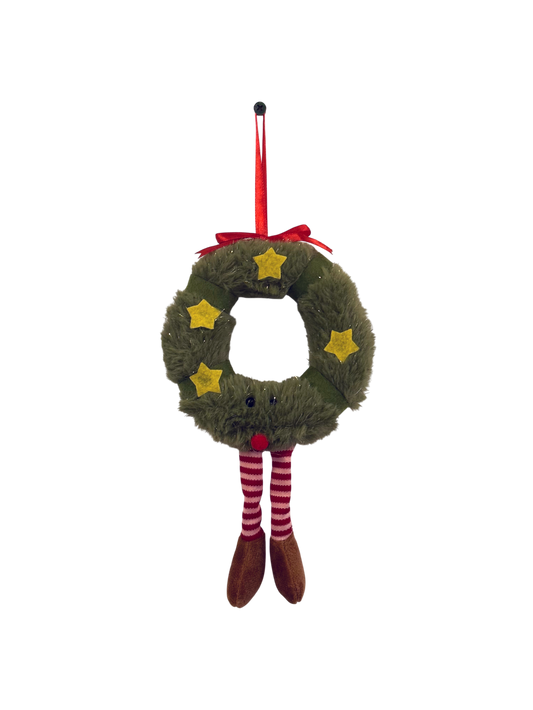 Christmas wreath plushie charm